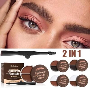 2 in 1 Eyebrow Gel and Eyebrow Cream Long Lasting Eye with Brow Gel Makeup D4P6 - Picture 1 of 19