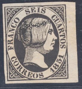 Spain - Isabel II * 6 Certified GRAUS - Year 1851 - Great Luxury - High Quality - Picture 1 of 2