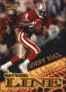 1996 Pinnacle On The Line San Francisco 49ers Football Card #6 Jerry Rice