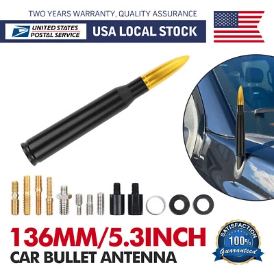 5.3" Gold Black Antenna Mast AM/FM for Chevrolet Silverado 1500/2500/3500 Foto 1 de 4