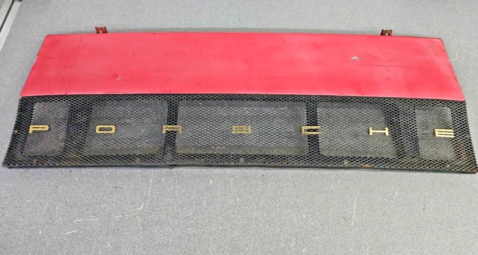 BONITO USADO ORIGINAL PORSCHE 914 ROJO TAPA MOTOR CON PARRILLA LETRAS DORADAS #4 Foto 1 de 4