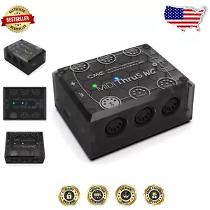 Compact 5-Pin DIN MIDI Thru Splitter with Rugged Casing for Musicians - Picture 1 of 11