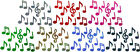 MUSIC NOTES HOLO IRON-ON BLING NOVELTY DIY PARTY TSHIRT TRANSFER APPLIQUE patch