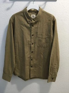 Flint and Tinder Men’s Cotton Linen Blend L/S shirt Light Brown Size M - Picture 1 of 5