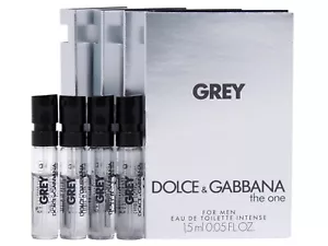 D&G DOLCE & GABBANA THE ONE GREY EDT 1.5ml .05fl oz x 4 COLOGNE SPRAY SAMPLES - Picture 1 of 1