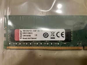 Kingston ECC Unbuffered RAM 16GB DDR4 2133MHZ KVR21E15D8/16 DIMM - Picture 1 of 3