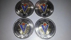 75TH ANNIVERSARY END OF WW11 VICTORY Toonie $2 Color Canada Coin mint from roll - Foto 1 di 1