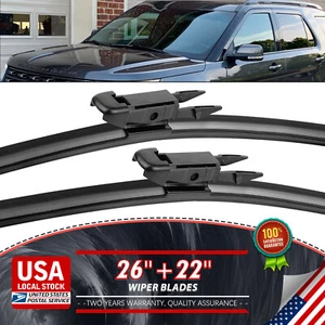 Car Wiper Blade Refresh Windscreen Set for Ford Explorer 2011-2017 26"+22" 2PCS - Picture 1 of 11