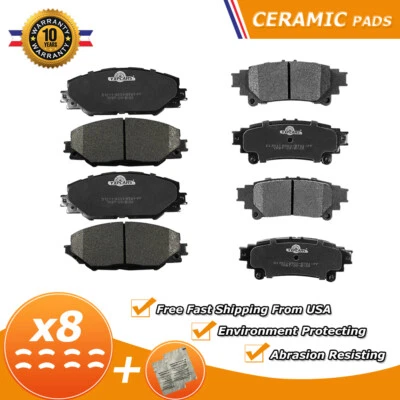 Pastillas de freno de disco delanteras y traseras de cerámica para Toyota Mirai 2016 2017 2018 2019 2020 Foto 1 de 4