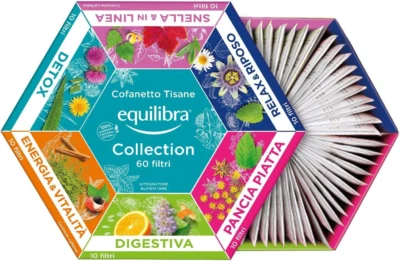 Equilibra Cofanetto Tisane Funzionali 60 Bustine 6 Varianti, Tisane Detox... - Immagine 1 di 4