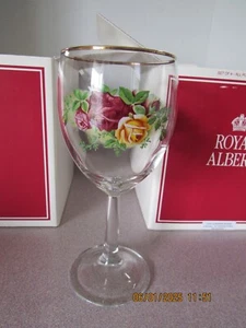 8 Royal Albert OLD COUNTRY ROSES Floral Bouquet Wine Goblets Glasses Set-NIB - Picture 1 of 9