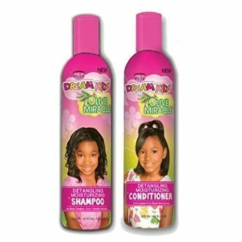 African Pride Dream Kids Olive Miracle Detangling Shampoo und Conditioner