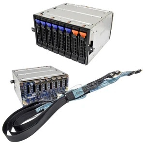 Gigabyte G292-Z20 8-Port SFF Backplane Board CBPG083 +Cage +Cable +Caddys - Picture 1 of 6