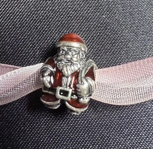 Pandora St Nick Santa Clause Genuine Rare Retired Silver S925ALE & Enamel - Picture 1 of 2