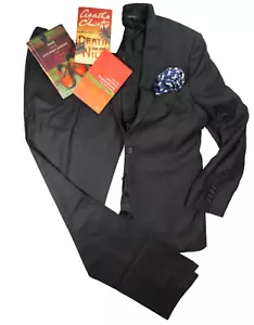 Prada Suit Jacket Pants EU 54R 44 36/32 Slim Charcoal Wool Italy Office Business - Picture 1 of 16