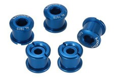 5 Pack Single Double Triple Bike Chainring Crank Bolts Screws Dark Blue 7075 Cnc