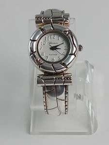 Geneva Platinum Silver Tone Women's Cuff Watch 8048 - Picture 1 of 10