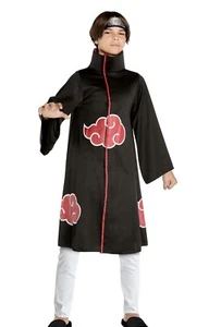 Akatsuki Uchiha Itachi Naruto Robe Cloak Coat Halloween Cosplay Costume Size Sm - Picture 1 of 4