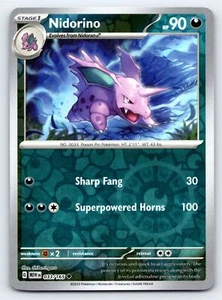 Nidorino 033/165 Reverse Holo Scarlet & Violet 151 Pokemon Card - NM Near Mint - Picture 1 of 2
