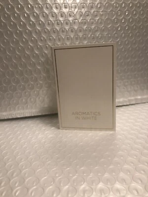 CLINIQUE AROMATICS IN WHITE 0.05 oz (1.5 ml) EDP Vial Spray NEW Carded Sample - Image 1 of 4