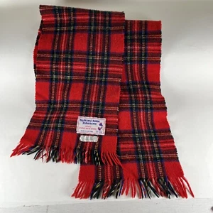 Mens Womens Unisex 48” Red Plaid Wool Winter Scarf Highland Home Royal Stewart - Picture 1 of 5