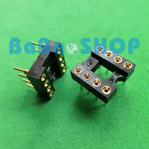12pcs New 8 Pin Gold-Plated Socket For OP-AMP DIP8 - Picture 1 of 5