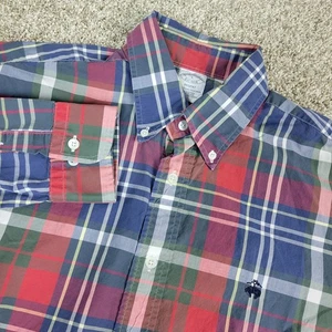 Brooks Brothers Regent Para Hombres Grande Multicolor Logotipo A Cuadros Abotonado Manga Larga - Imagen 1 de 5