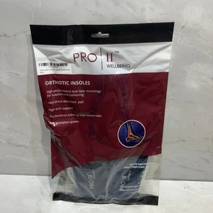 Pro II Wellbeing Orthotic Insoles (Full Length) Size UK 6.5-8 - Brand New Sealed - Picture 1 of 6