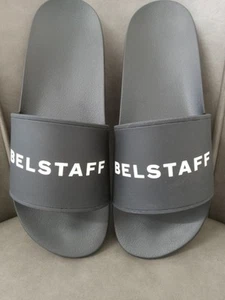 BELSTAFF BEL MEN'S BLACK SLIDER SANDAL NWT US 10 EU 43 UK 9 RARE & SOLD OUT! - Picture 1 of 4