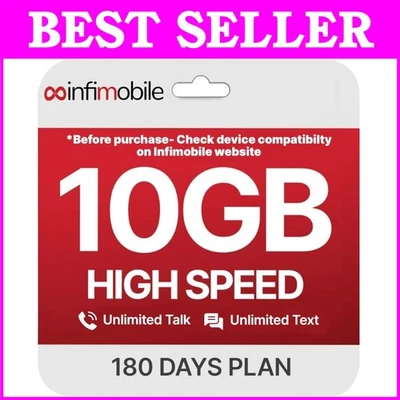 6-Month Prepaid Unlimited Plan: 10GB High-Speed Data & Seamless Connectivity - Image 1 of 4