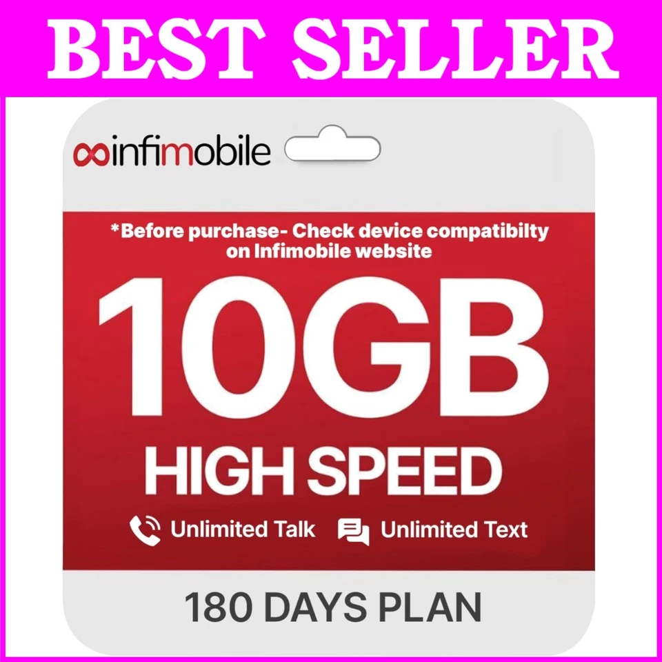 6-Month Prepaid Unlimited Plan: 10GB High-Speed Data & Seamless Connectivity - Image 1 of 4