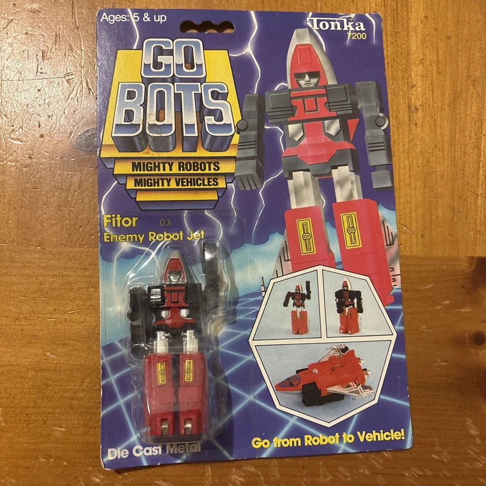 VINTAGE 1980S TONKA GOBOTS FITOR ENEMY ROBOT #03 MINT ON CARD - Image 1 of 4
