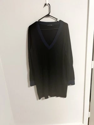 Mini vestido suéter negro Rag & Bone para mujer talla M mezcla de lana Foto 1 de 4