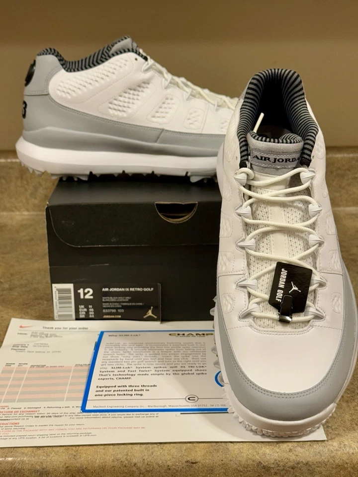 NUEVO EN CAJA 2016 JORDAN IX 9 GOLF WOLF GRIS 833798-103 NUEVO MUY RARO TALLA 12 Foto 1 de 4