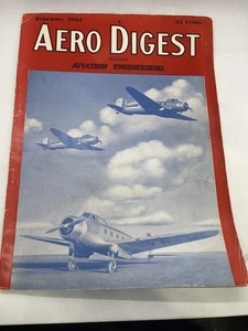 Aero Digest Magazine February 1934 Aviation Engineering Pratt & Whitney - Picture 1 of 3