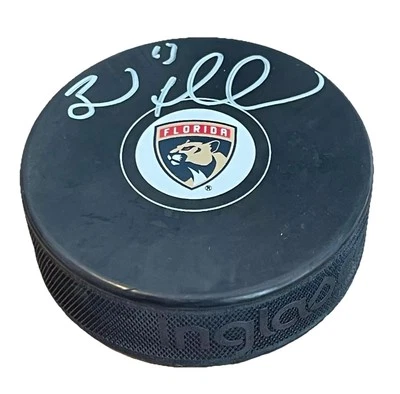 布拉德·马尔坎德佛罗里达黑豹队签名官方NHL标志曲棍球冰球 — 第 1/3 张图片