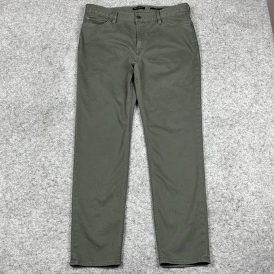 Pantalones chinos informales calce ajustado Banana Republic TRAVELER para hombre 36x32 verde musgo Foto 1 de 4