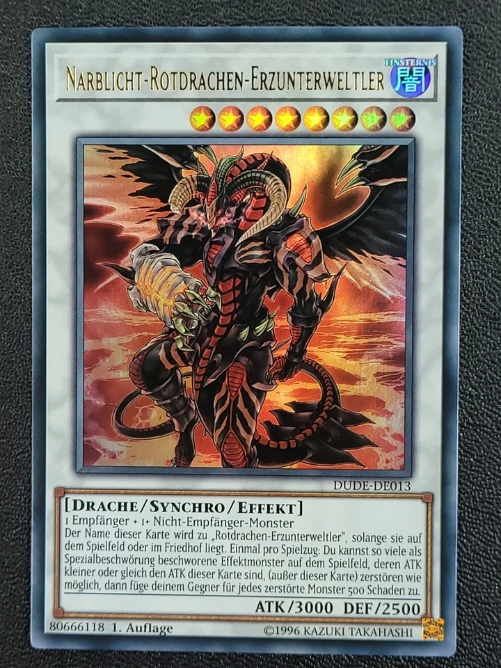 ⭐Narblicht Rotdrachen Erzunterweltler⭐DUDE-DE013 • Yu-Gi-Oh! • Ultra Rare •NM•DE - Bild 1 von 1