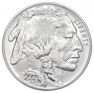 2001-D Unc Buffalo Commemorative Silver Dollar $1 *1006 - Picture 1 of 3