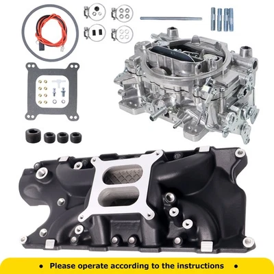 8124 Intake Manifold & 4 Barrel 1405 Carburetor Fits Ford Small Block 289-302 Foto 1 de 4