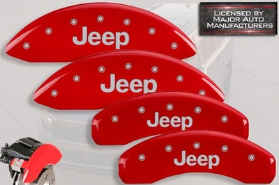 Cubiertas de pinza de disco de freno MGP "Jeep" Grand Cherokee 2025 delanteras + traseras rojas 4 piezas Foto 1 de 4