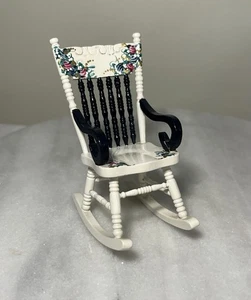 Puppenhaus Miniatur Handwerker OOAK signiert Schaukelstuhl handbemalt 1:12 LESEN - Bild 1 von 22