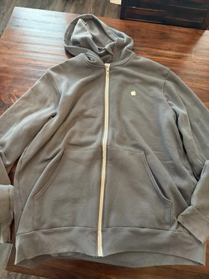 Felpa con cappuccio e zip Apple vintage originale dipendente XXL - Immagine 1 di 3