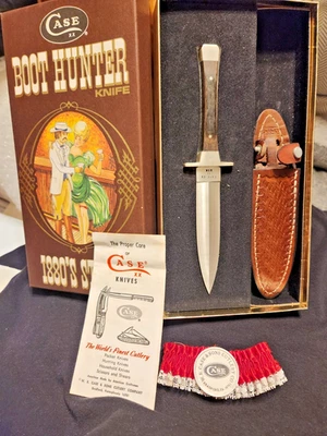 VINTAGE 1981 CASE XX BOOT HINTER KNIFE NO. P62-4 1/2 SS WITH ORIGINAL BOX - Image 1 of 4