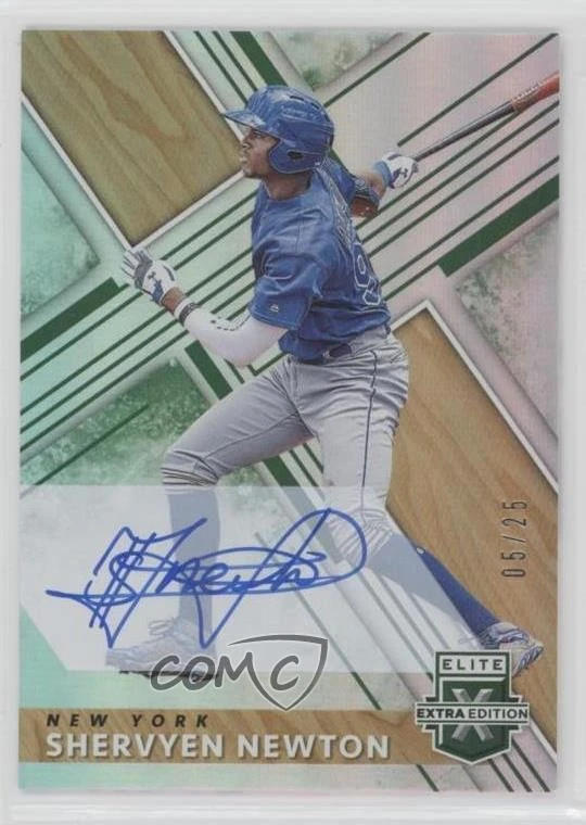 2019 Panini Elite Extra Edition Auto Emerald /25 Shervyen Newton #94 Auto - Image 1 of 2