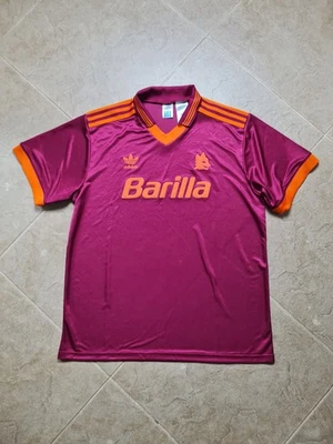 Vintage Retro Football Jersey AS Roma 1992/94 Adidas Replica Soccer Shirt Size L - Image 1 of 4