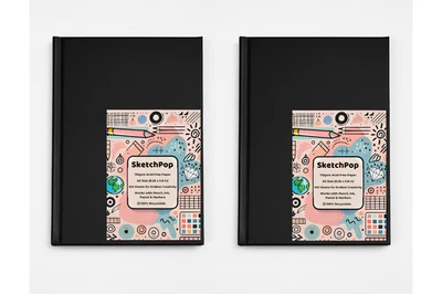 Cuaderno de bocetos encuadernado duro 2-SketchPop A5 - 100 hojas, para artistas de todas las edades Foto 1 de 4