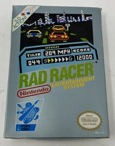 oval seal Rad Racer complete in box nintendo nes w/ 3D glasses - Picture 1 of 14