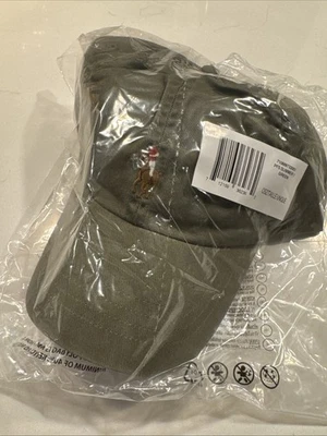 Sombrero Polo Ralph Lauren Verde Oliva Multicolor Logo Nuevo con Etiquetas y plástico - OSZ/TALLA Foto 1 de 4