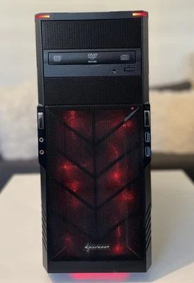 Gaming PC | i7-950 | GTX 1050 Ti | 8GB RAM | Sharkoon Tower - Bild 1 von 2